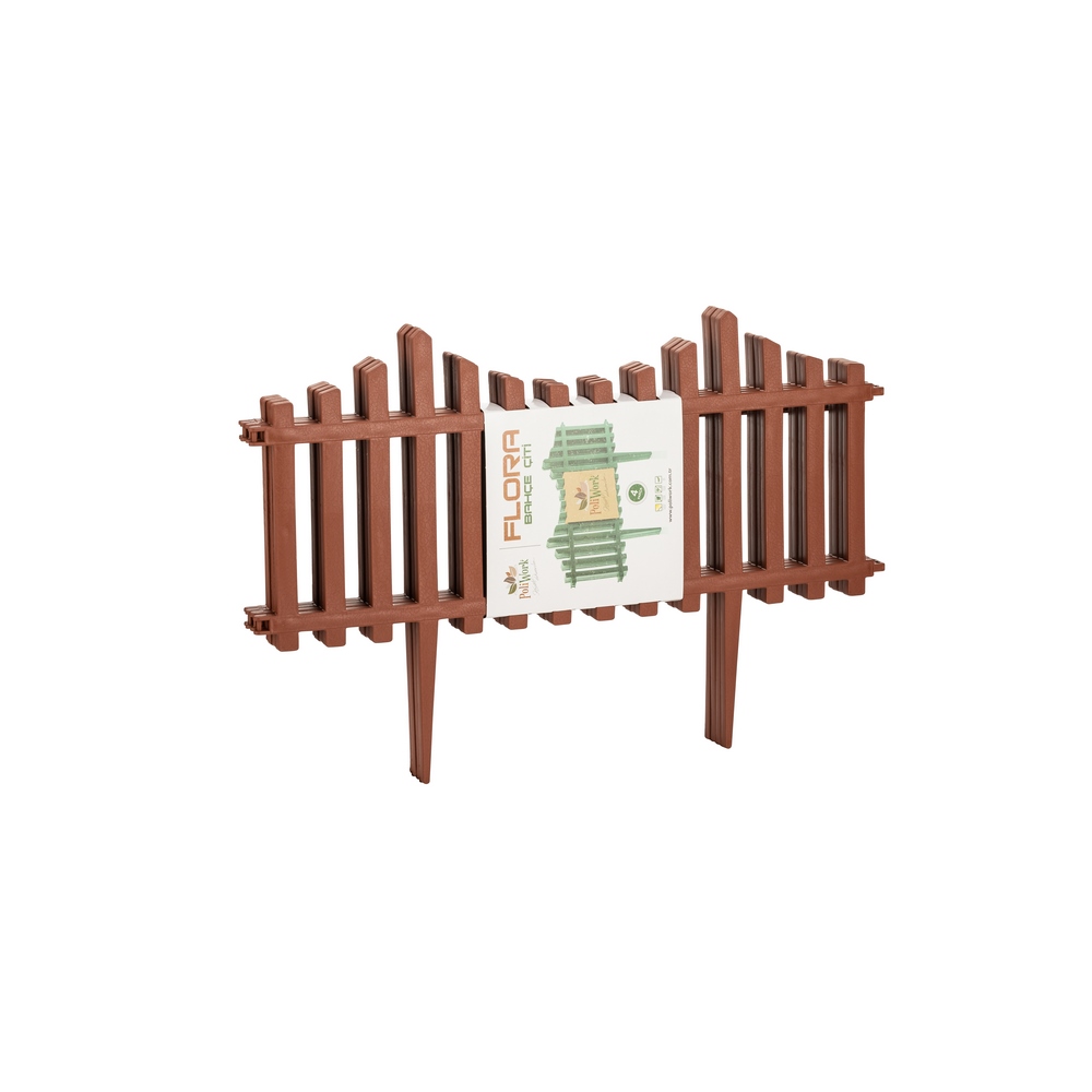 Poliwork Flora Garden Fence 40 Brown