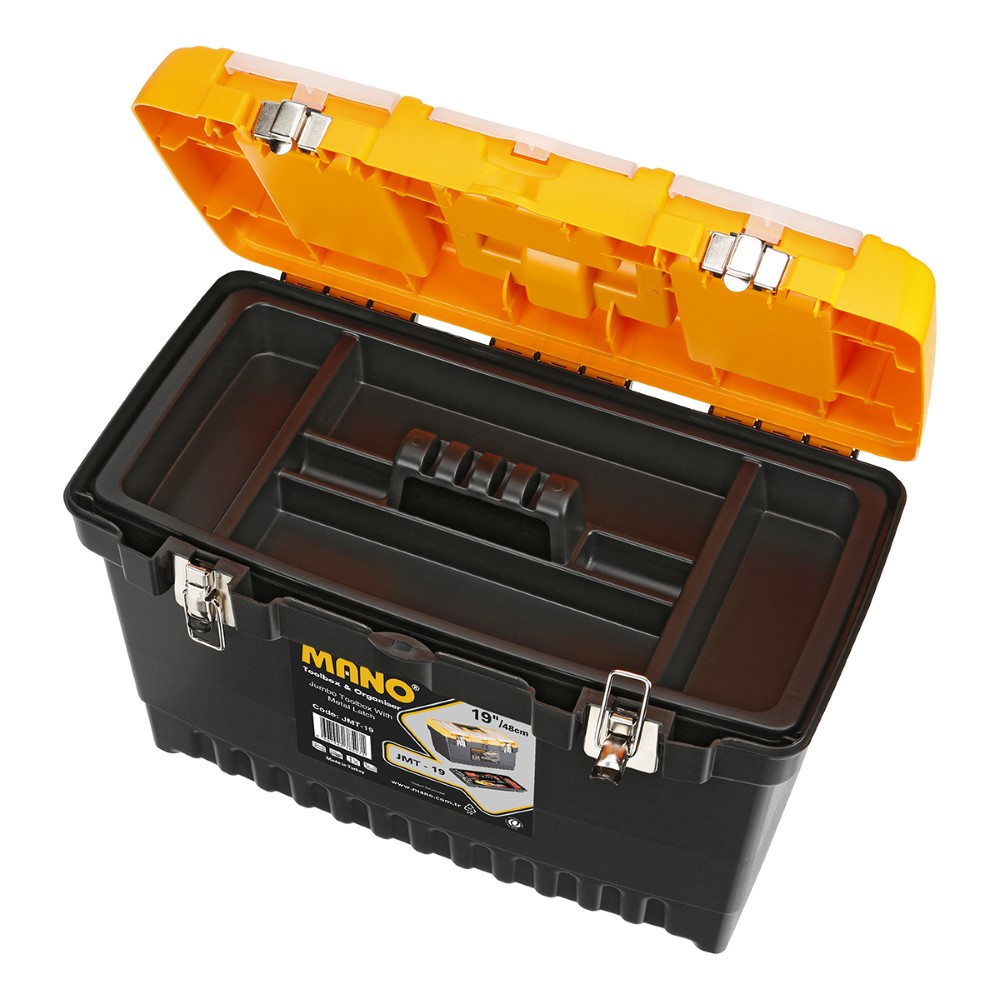 Mano Jumbo Metal Latch Toolbox 19’’
