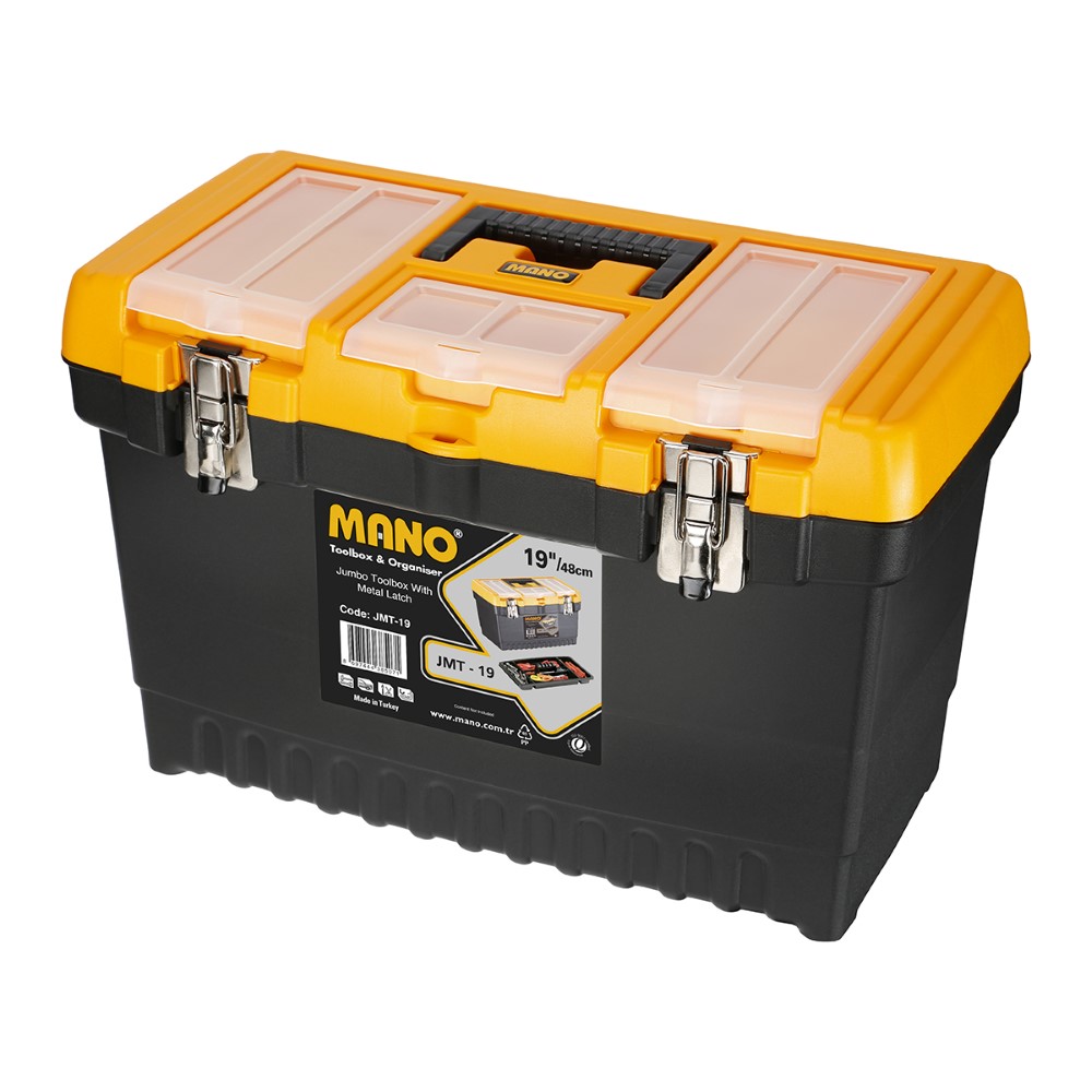 Mano Jumbo Metal Latch Toolbox 19’’