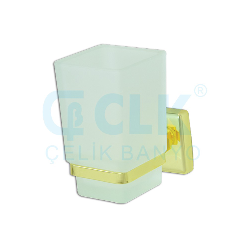 Çelik Banyo Kumru Tooth Brush Holder Yellow
