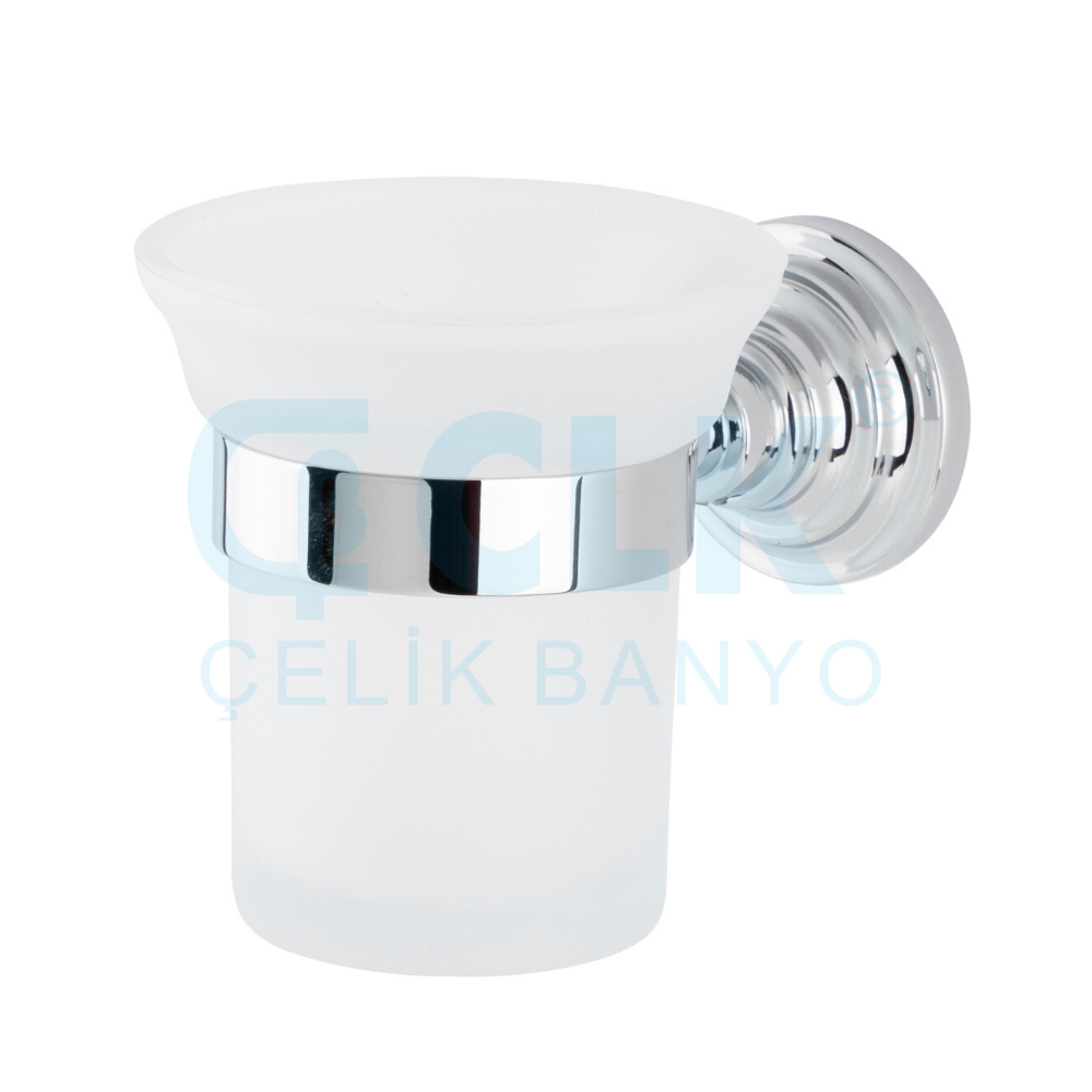 Çelik Banyo Ottoman Toothbrush Holder Chrome