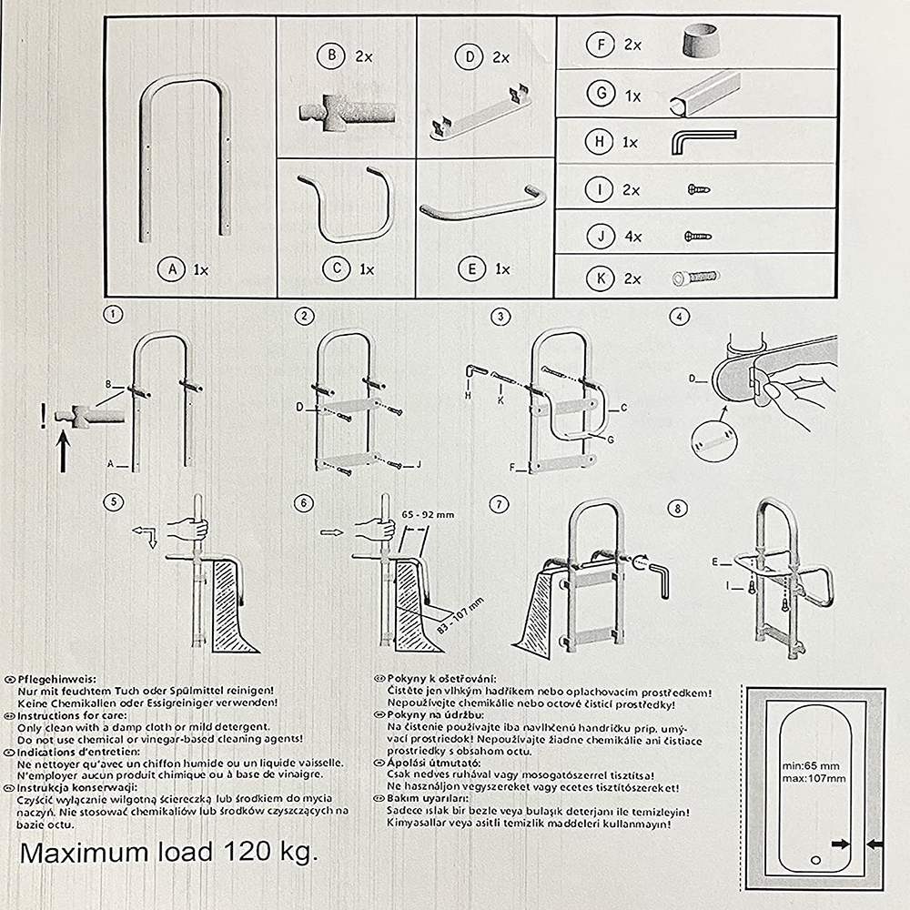 Primanova Bathtub Handle White