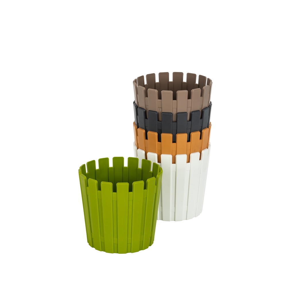 Poliwork Akasya Plastic Flower Pot 20Cm Light Green