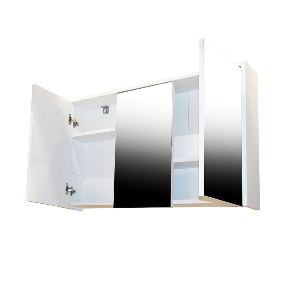 Minar Bade 100Cm Mirror Cabinet-White