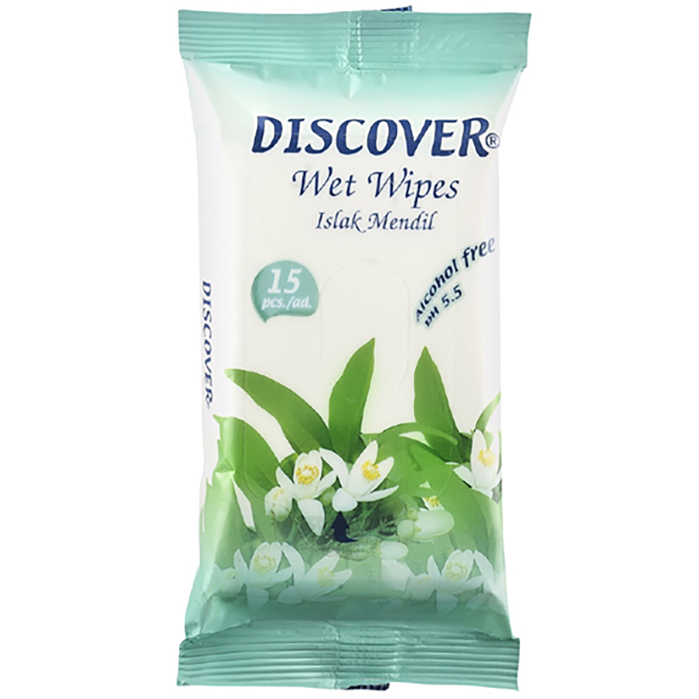 Discvoer Discover Pocket Size Wet Towel 15 Pieces