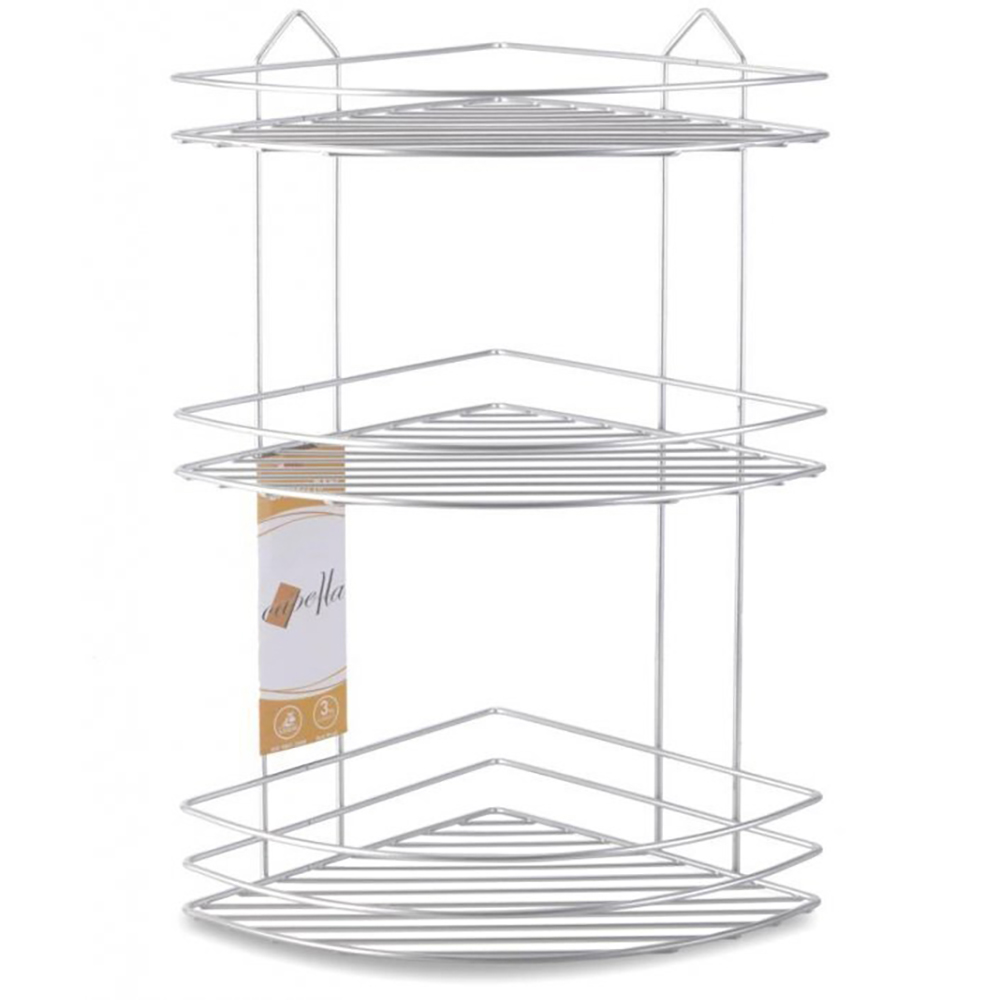 Tekno-Tel Eco 3 Tier Bath Corner Shelf Chrome