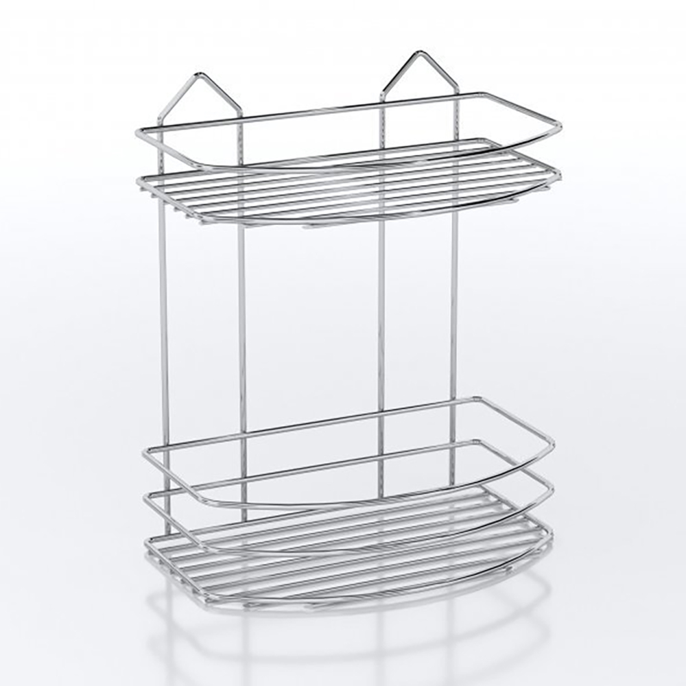 Tekno-Tel Eco Double Tier Bath Shelf Chrome