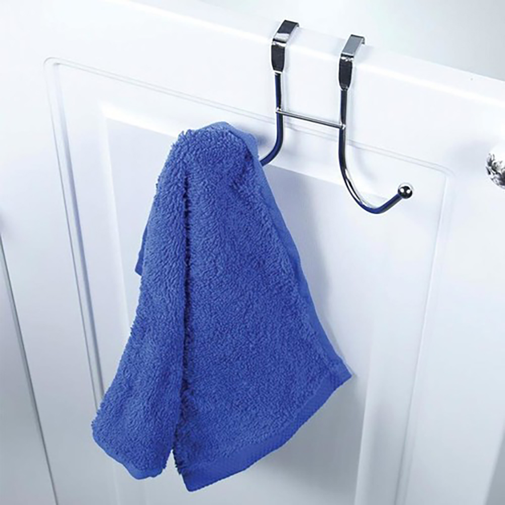 Tekno-Tel Over Door/Cabinet Double Hanger Chrome