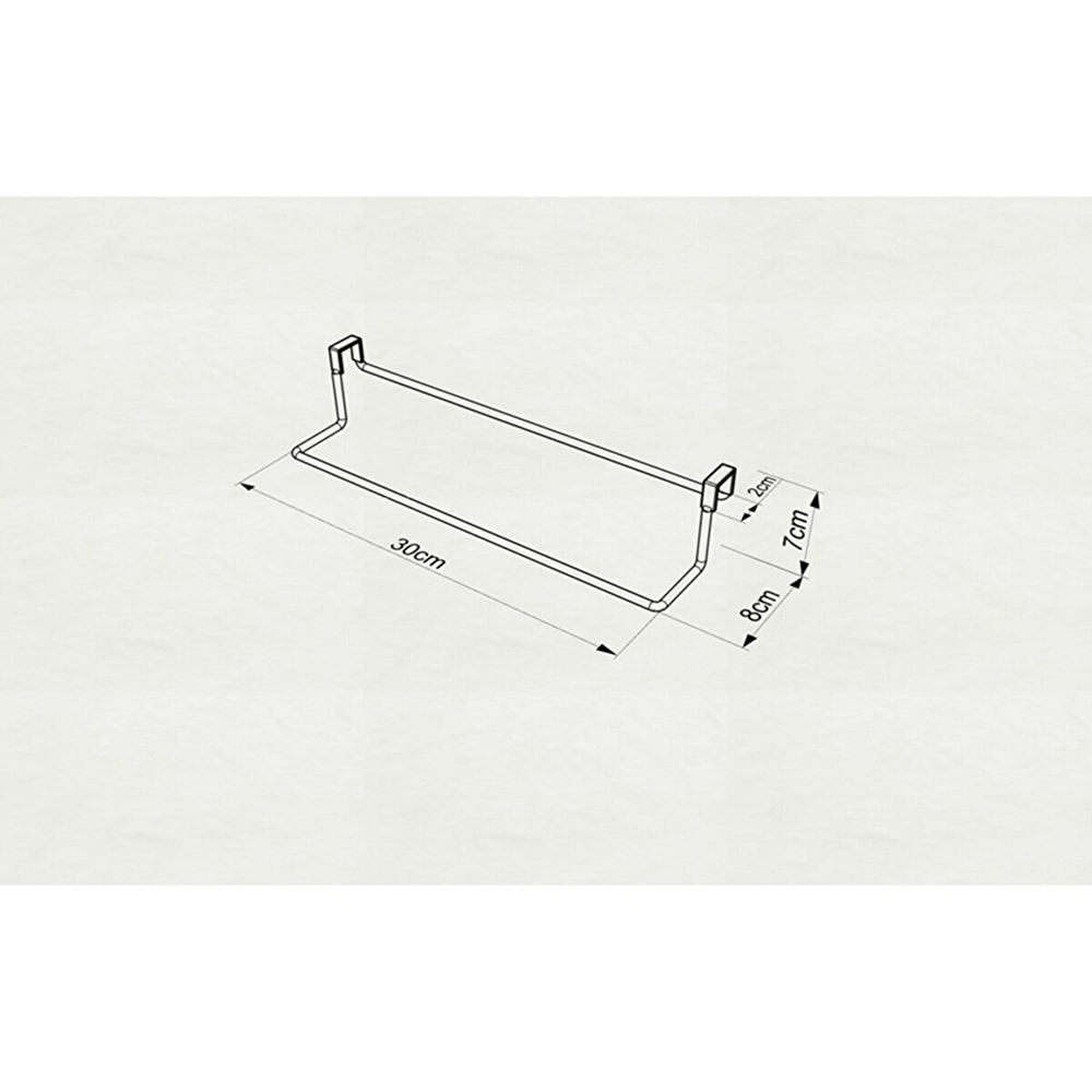 Tekno-Tel Over Door/Cabinet Towel Hanger Chrome