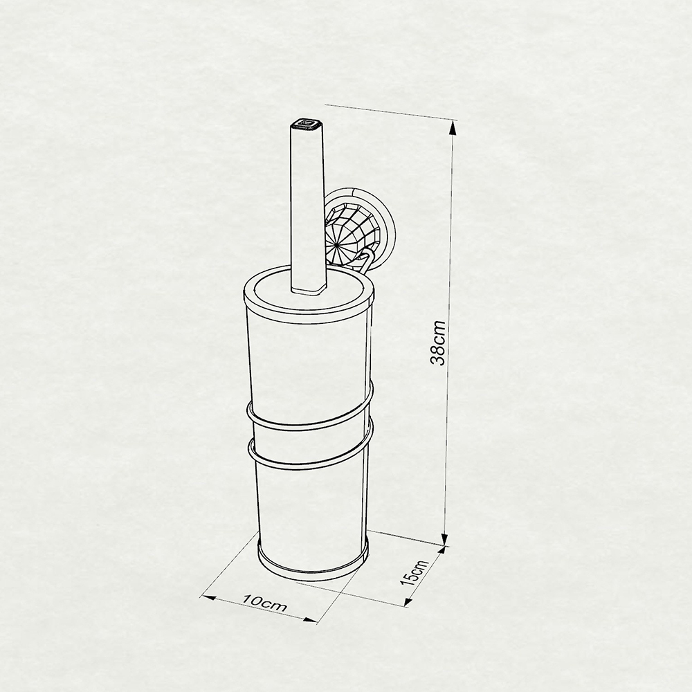 Tekno-Tel Vacuum Toilet Brush-Chrome