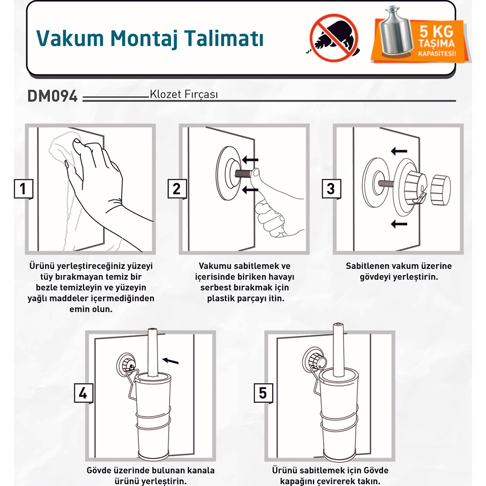 Tekno-Tel Vacuum Toilet Brush-Chrome