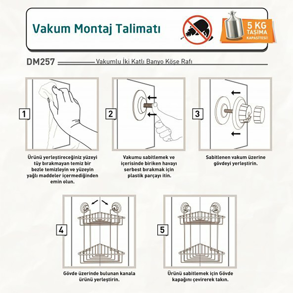 Tekno-Tel Vacuum Two Tier Corner Shelf - Chrome