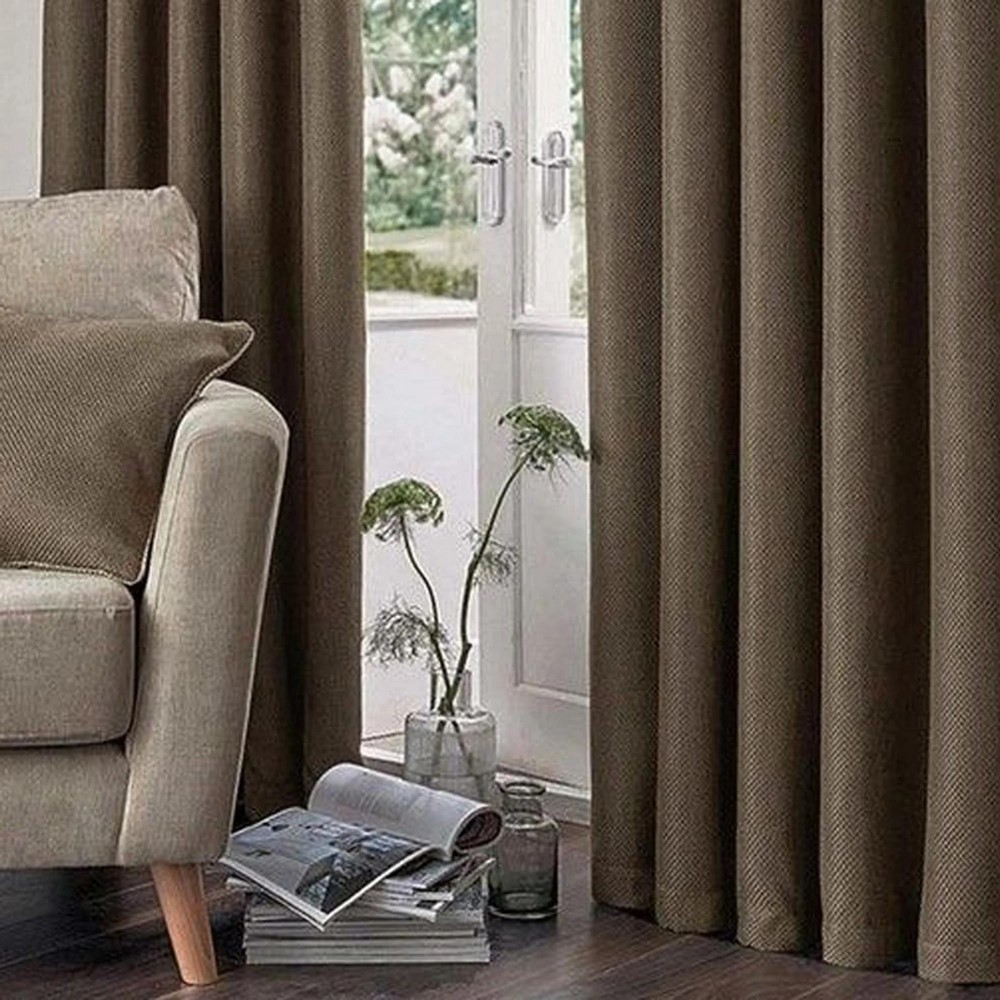 Premier Home Nadia Fabric Curtain Brown 170*270Cm