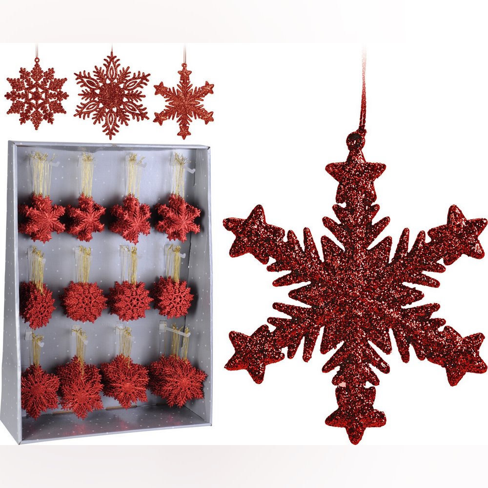 Koopman Glowing Christmas Tree Decoration -10Cm Red