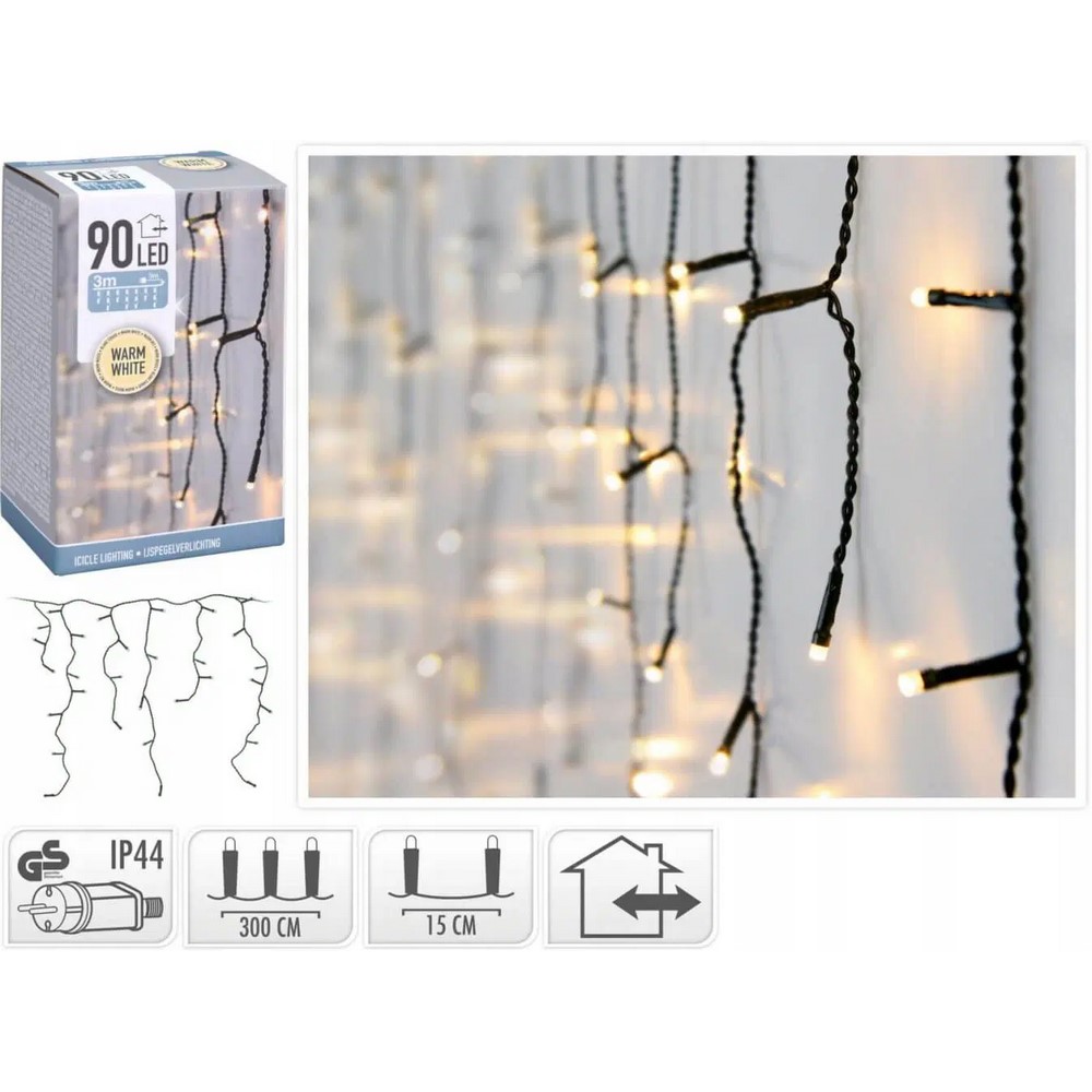Koopman Led Lights Icicle 90 Ww-Outdoor