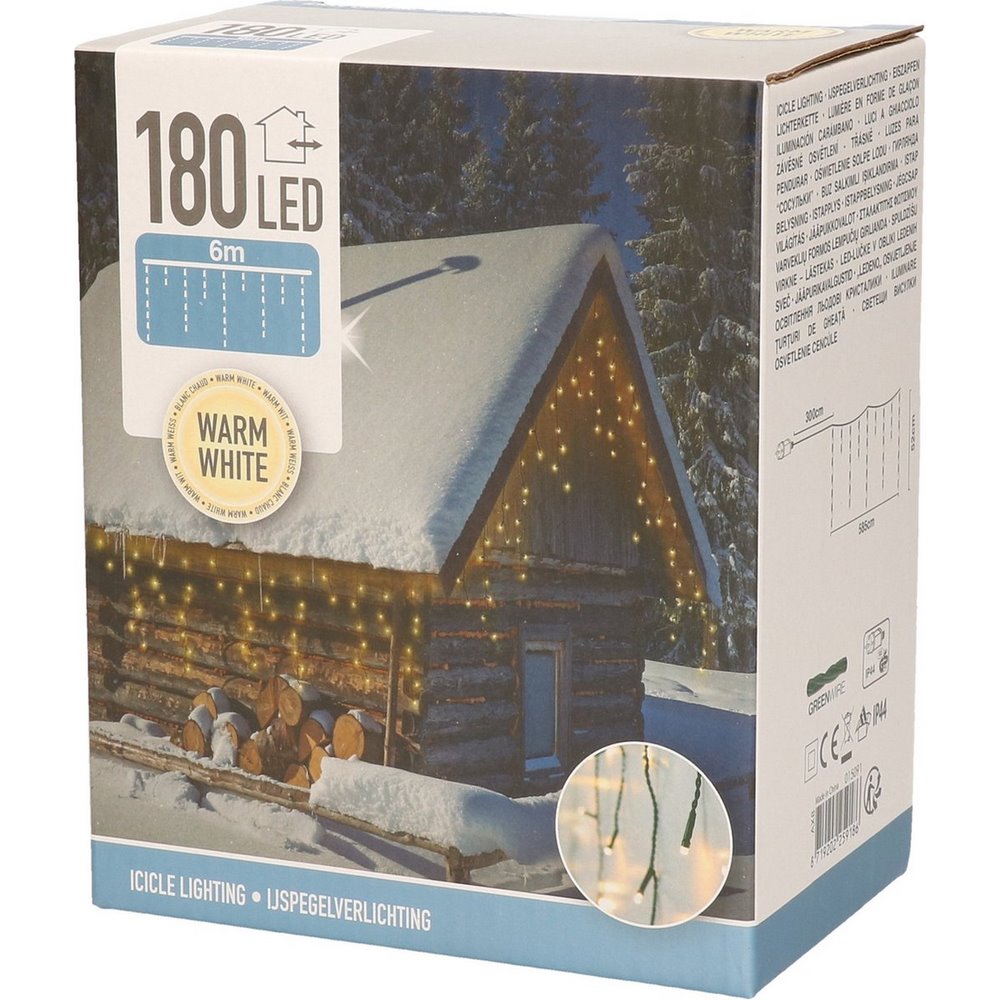 Koopman Led Lights Icicle 180 Ww-Outdoor