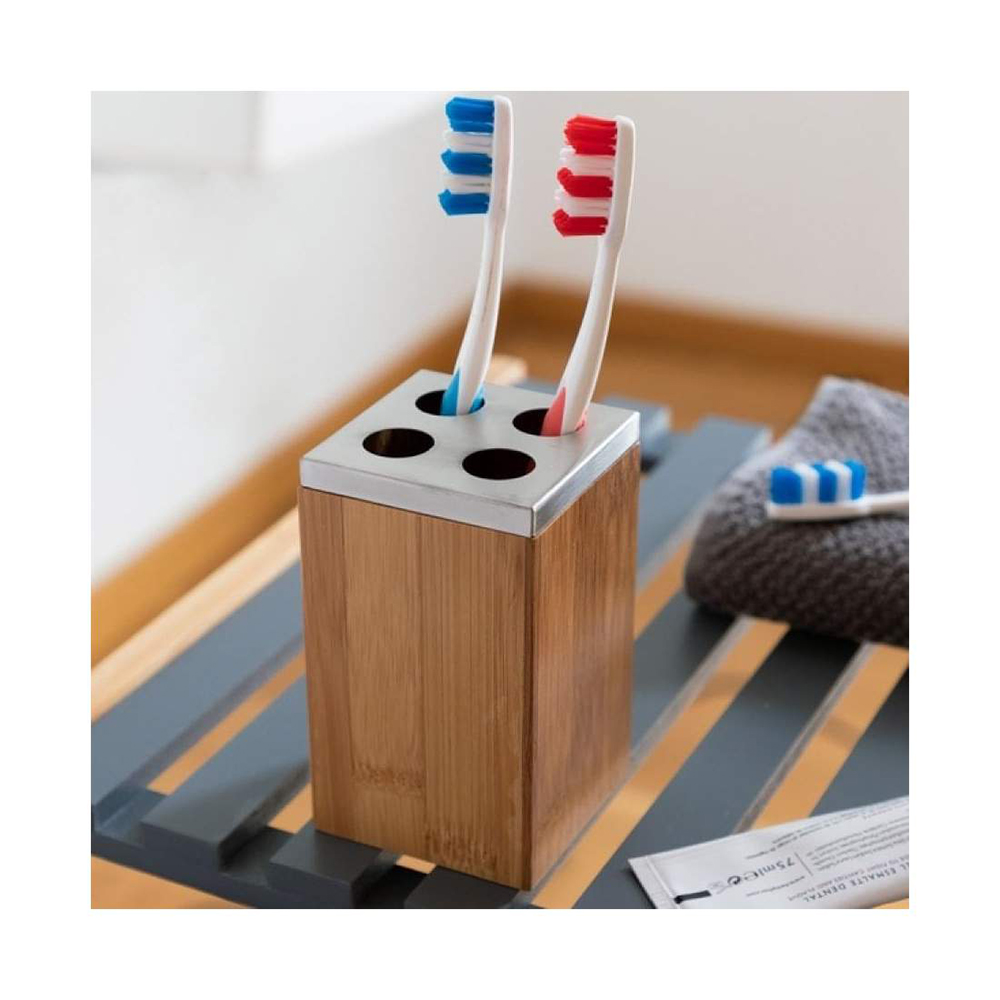 Koopman Bamboo Toothbrush Holder