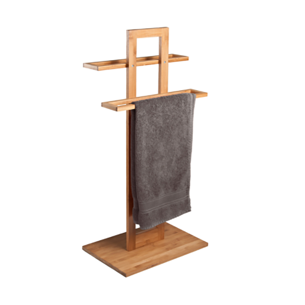 Koopman Bamboo Towel Holder 37X25X85Cm