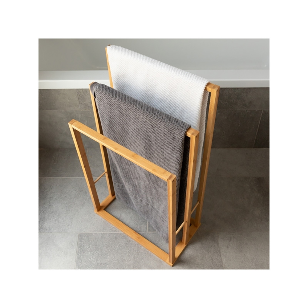 Koopman Towel Holder Bamboo 3Ass