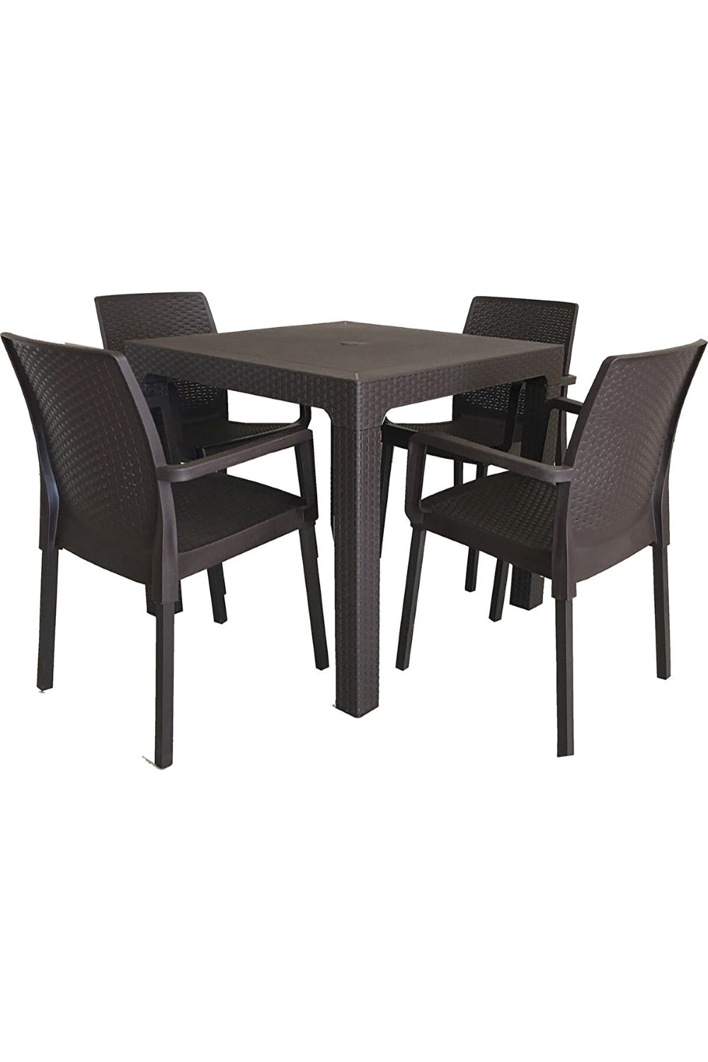 Rainbow Atlanta Table Set Anthracite 80X80Cm