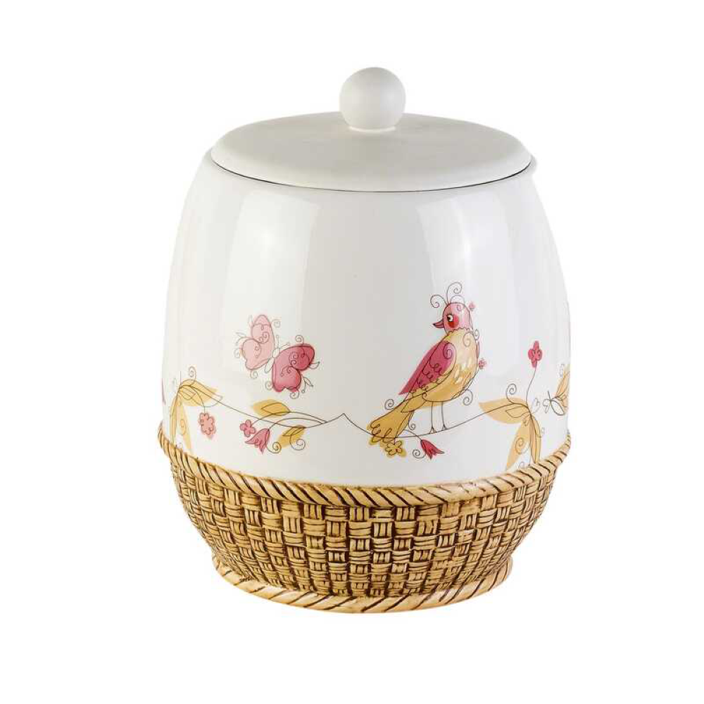 Primanova Bird Bucket Ceramic With Lid