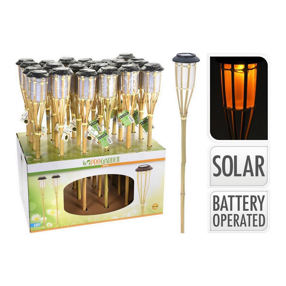 Koopman Solar Lamp 65Cm Bamboo