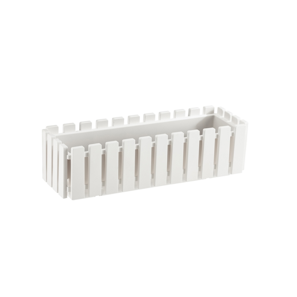 Poliwork Akasya Fence Balcony Flower Pot 80 White