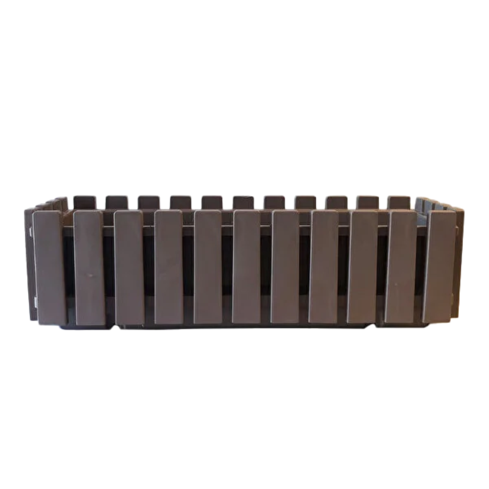 Poliwork Akasya Fence Balcony Flower Pot 80 Milk Brown