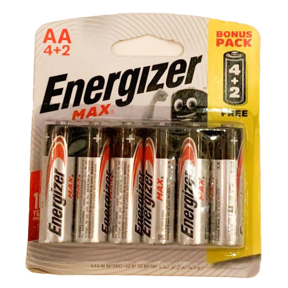 Energizer Max AA Batteries - 6 Pack 4+2 Free