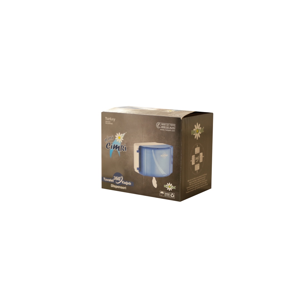 Rulopak Mini Cimri 360˚ Toilet Paper Dispenser Black