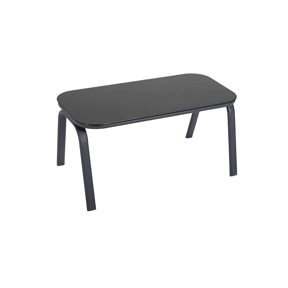 Erinoz Ferni Anthracite Metal Seating Set 2+1+1 Coffee Table