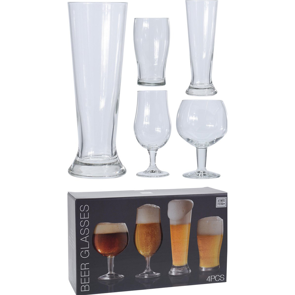 Koopman Beer Glass Set 4Pcs