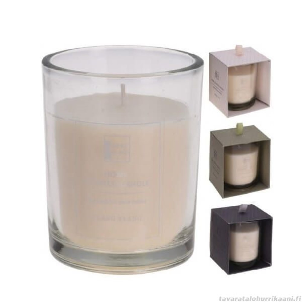 Koopman Glass Candle 80X100Mm 3Ass