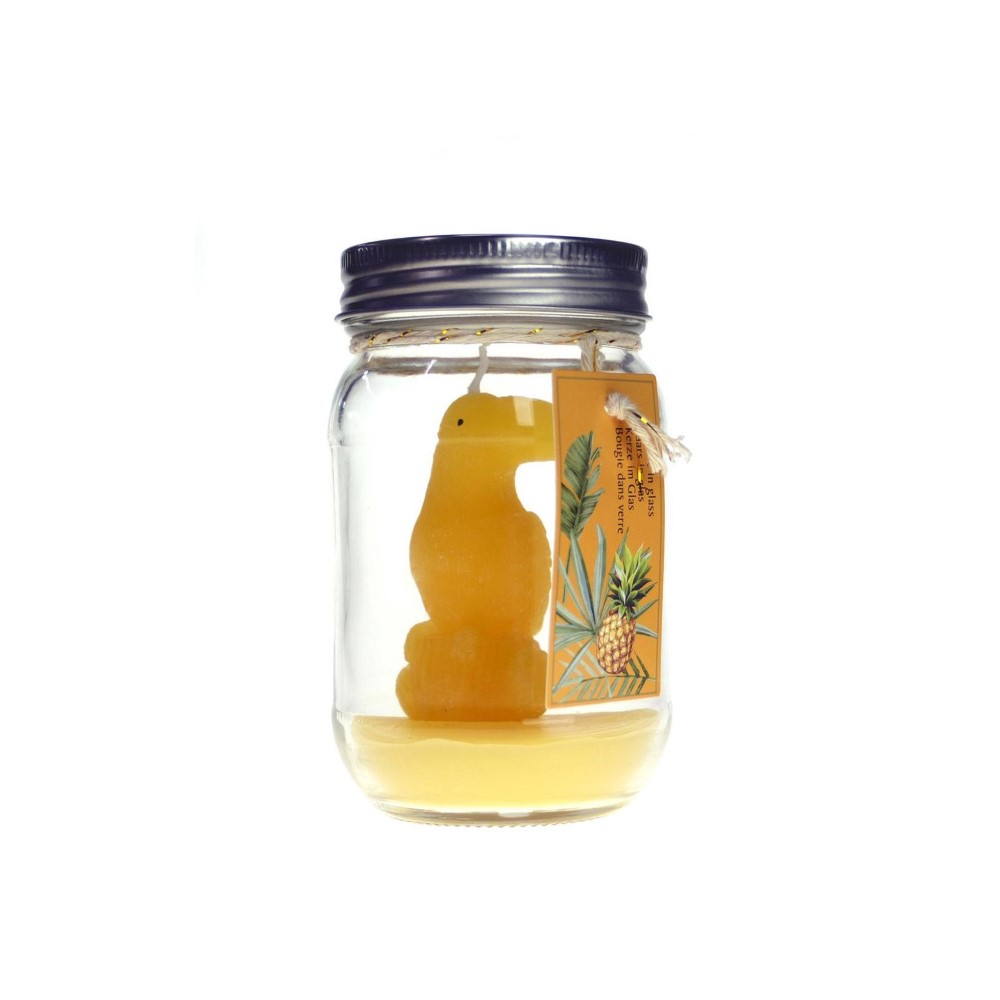 Koopman Wax In Glass Pot Metal Lid
