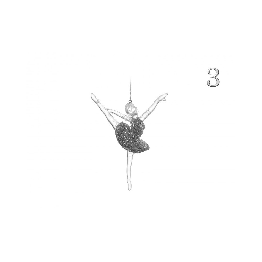 Koopman Christmas Tree Decoration Ballerina Silver 4
