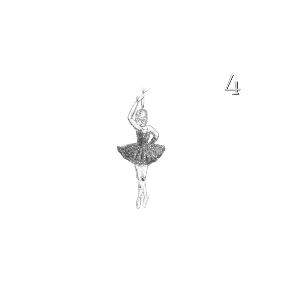 Koopman Christmas Tree Decoration Ballerina Silver 4