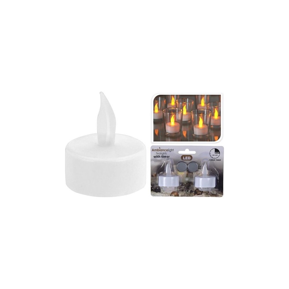Koopman Tealight With Led Set 2Pieces