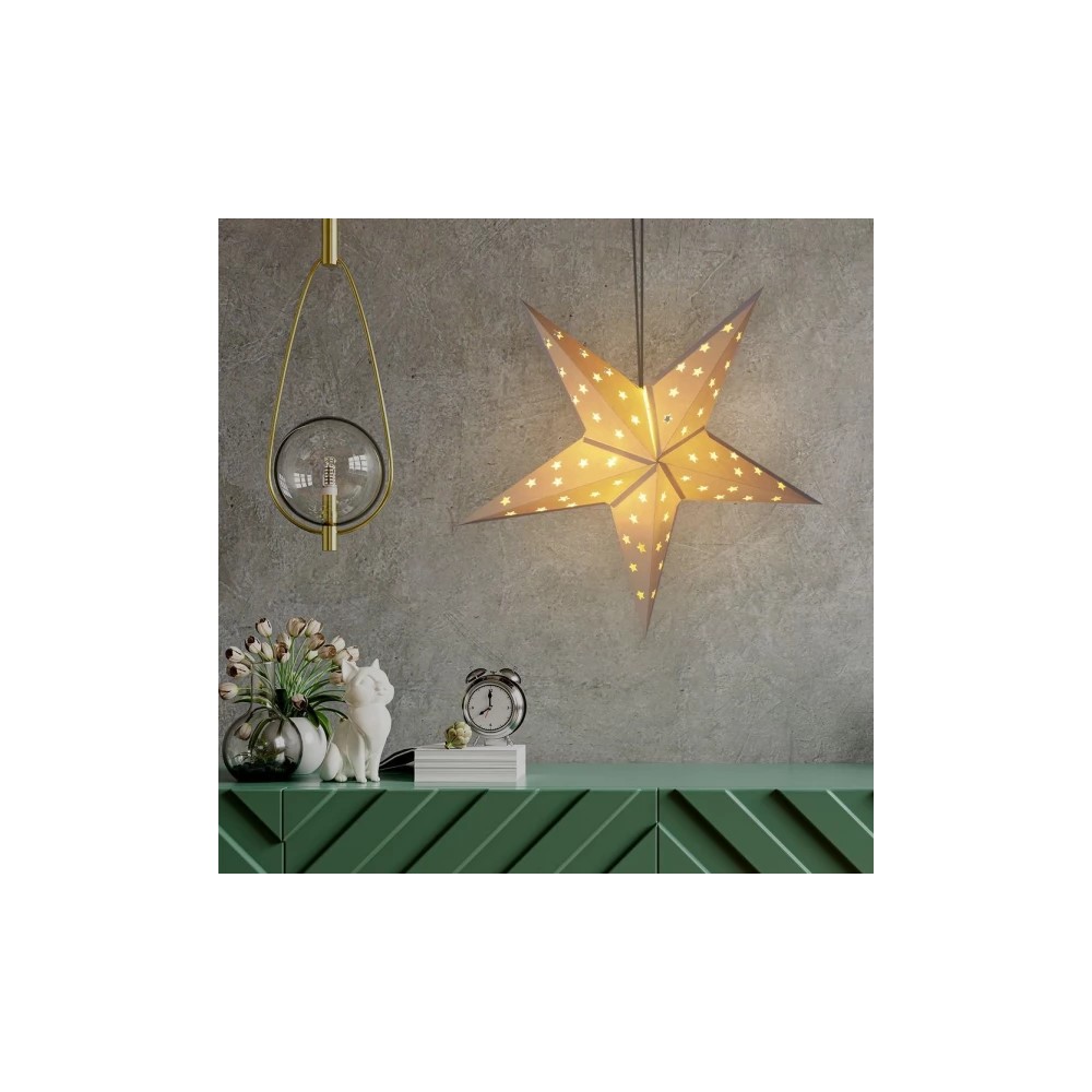 Koopman Star Paper Led Light 60Cm White