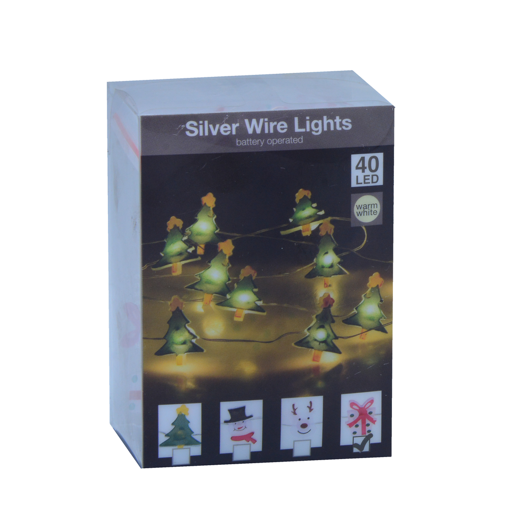 Koopman Silverwire With Deco 40 Led Lights Warm White