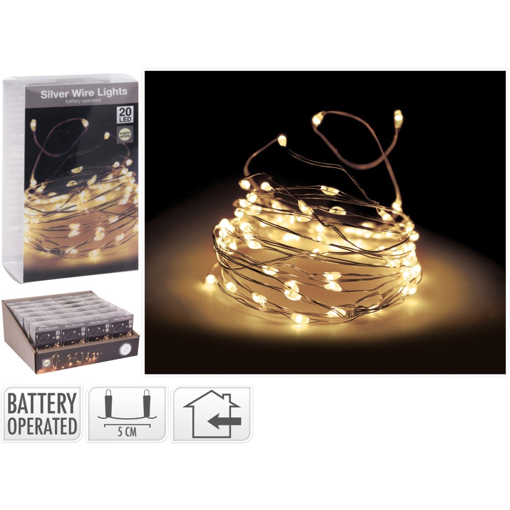 Koopman Silverwire 20 Led Lights Warm White