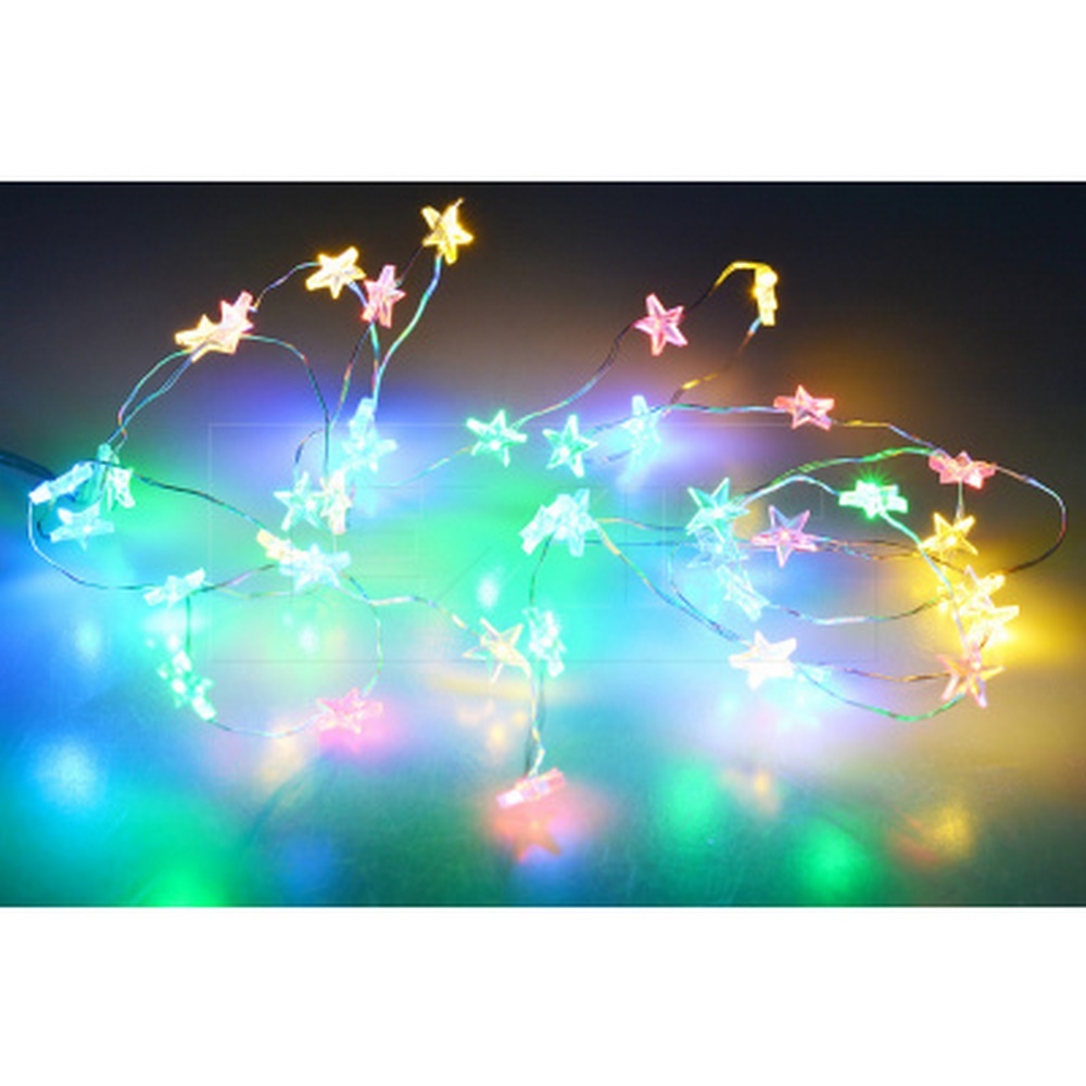 Koopman Silverwire Star 20 Led Lights Multi-Color