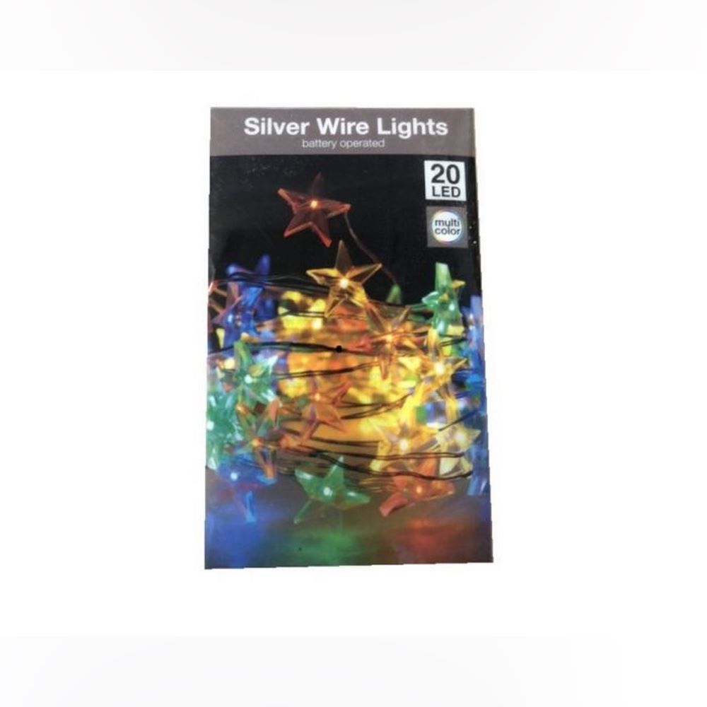 Koopman Silverwire Star 20 Led Lights Multi-Color
