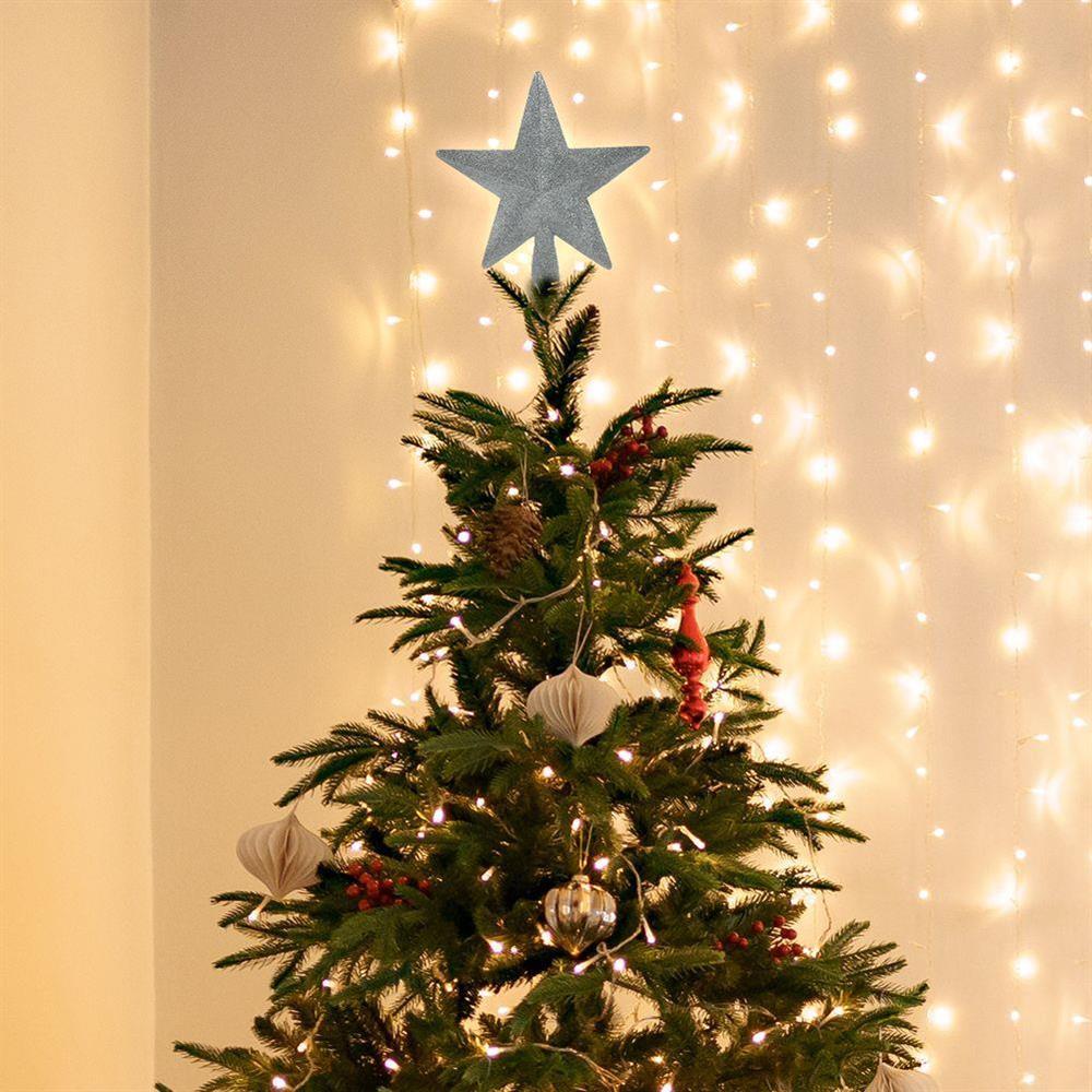 Koopman Tree Top Star 19Cm Silver