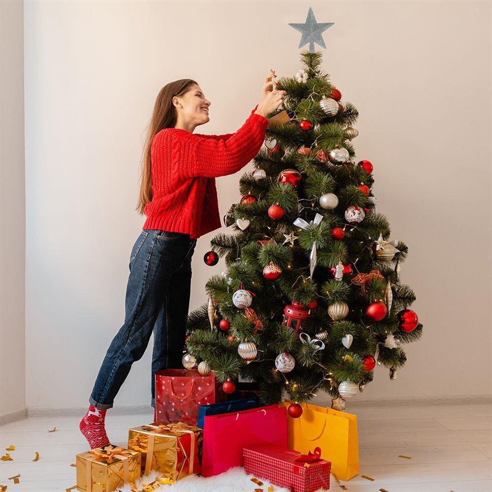 Koopman Tree Top Star 19Cm Silver