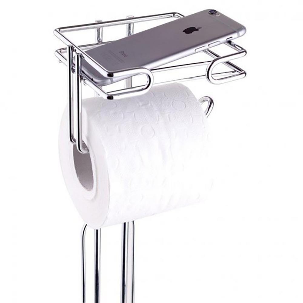 Tekno-Tel Toilet Paper And Brush Holder Stand