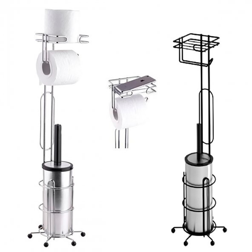 Tekno-Tel Toilet Paper And Brush Holder Stand