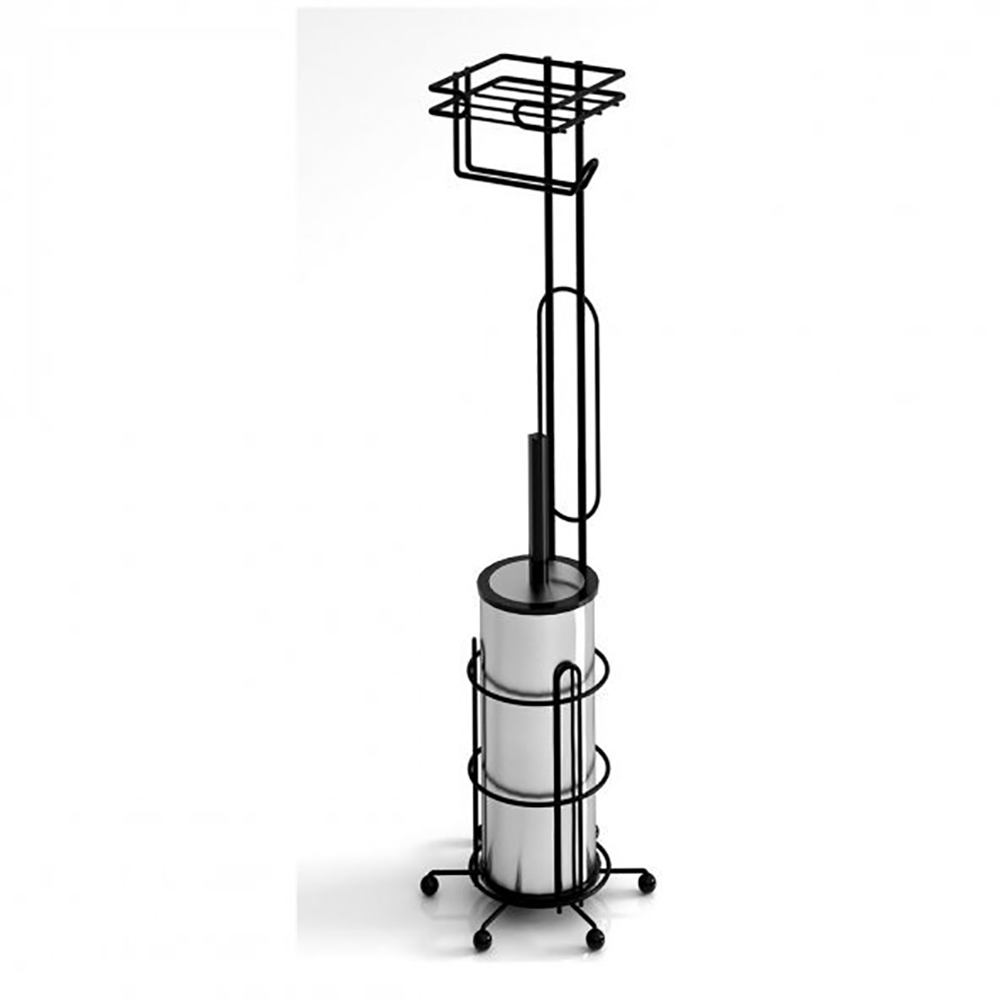 Tekno-Tel Toilet Paper And Brush Holder Stand