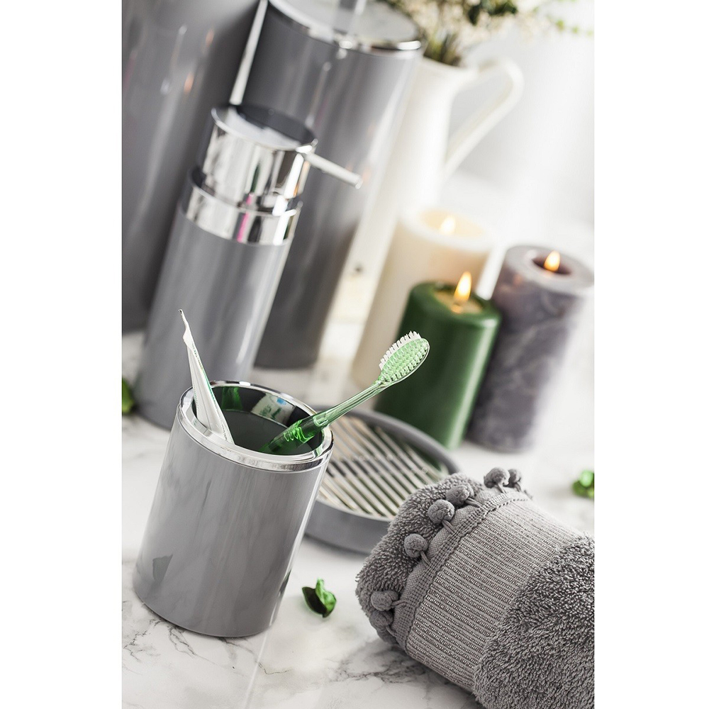 Primanova Lenox Toothbrush Holder Grey Plastic