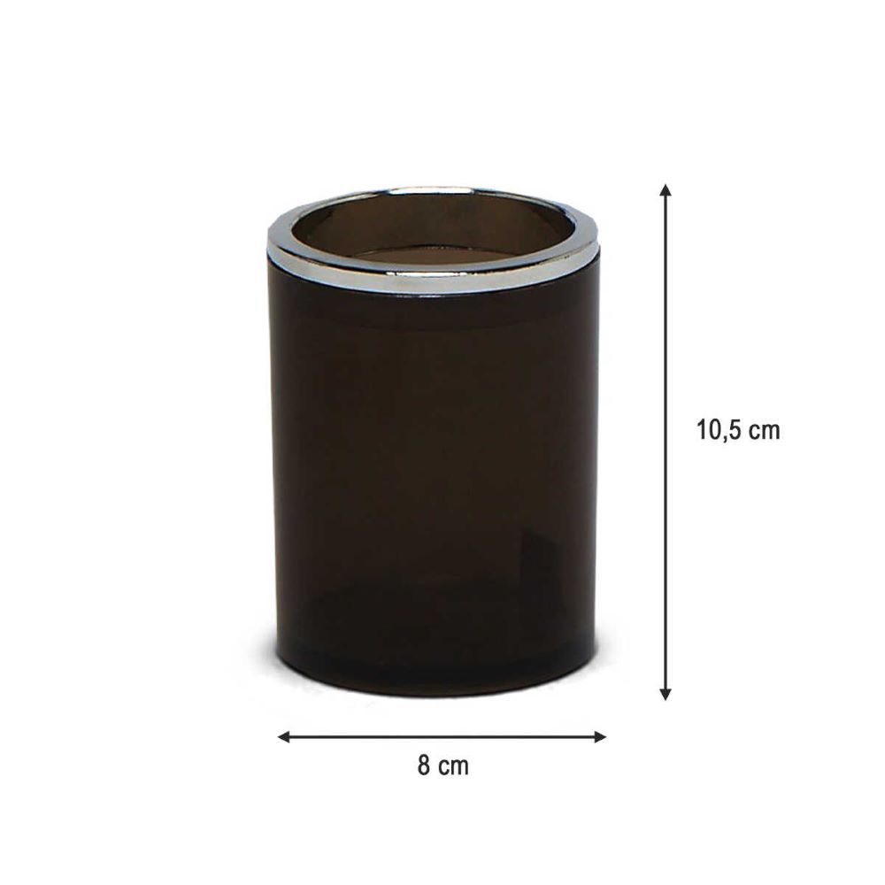 Primanova Lenox Toothbrush Holder Black/Transparent