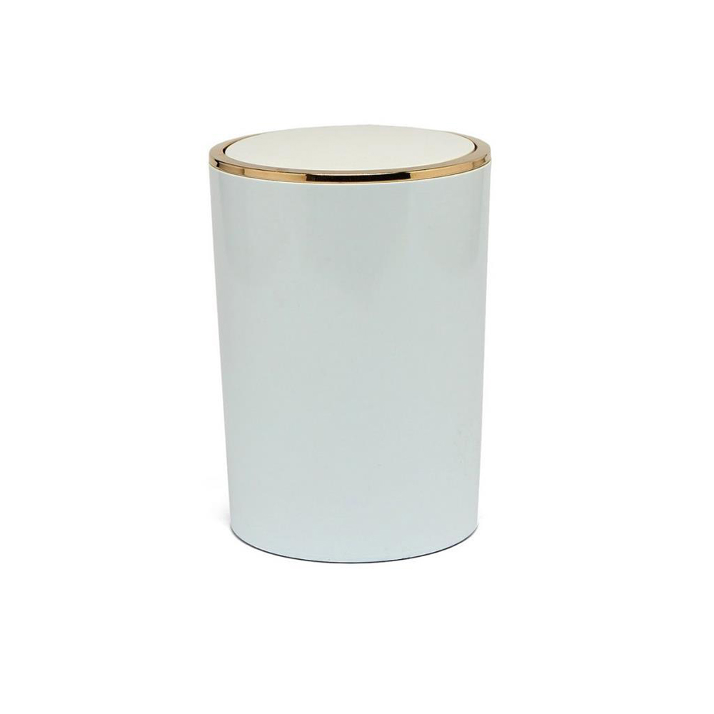 Primanova Lenox Dustbin 6 Lt White Gold